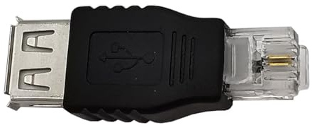 vreplrse Benutzerfreundliche RJ11 zu USB Anschlüsse für einfache Einrichtung und Verwendung. Sicherheitsmerkmale: ABS USB 2.0 USB Buchse zu RJ11 Materialien
