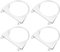 Hihaha Round U Bolt Muffler Exhaust Clamps for Car / 4 ID 102mm / 4 Pcs
