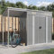 Willood Gartenhaus mit Schleppdach Hellgrau 277x110,5x181 cm Stahl