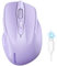 TECKNET Souris Bluetooth,Souris sans Fil Rechargeable Silencieuse 3 Modes (BT5.0/3.0+2.4G) 4800 DPI Souris Ergonomique pour Ordinateurs,Portables,Mac, PC,Windows,Violet Clair