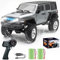 Mostop RC Crawler Scala 1:18 Rock Crawler 4x4 Veicolo Arrampicata Con 2 Batterie, All Terrain Telecomando Camion 4WD Off Road RC Jeep Con Luce Fredda, Impermeabile