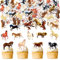 Blumomon 48 Stück Essbar Pferde Cupcake Topper Pony Geburtstags Kuchen Deckel Picks Pferderennen Motto Party Pferde Geburtstags Party Zubehör