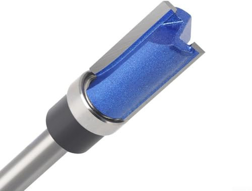 Router Bit Set with Top Bearing Design, 4 Pieces of 6mm 35mm Shank Flush Trim Bits for Wood Crafts (6mm Shank)