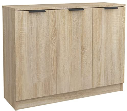 HEFZGDB Sideboard Sonoma-Eiche 90,5x30x70 cm Holzwerkstoff Küchenbuffet Buffetschrank Küche Küchenschränke Mehrzweckschrank für Speisesaal Wohnstube Café Küche