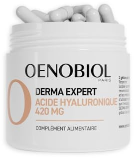 Oenobiol Derma Expert – Acide Hyaluronique 420 mg - Anti-âge global - Efficacité anti-rides et fermeté prouvée - Complément Alimentaire - 30 Capsules Végétales