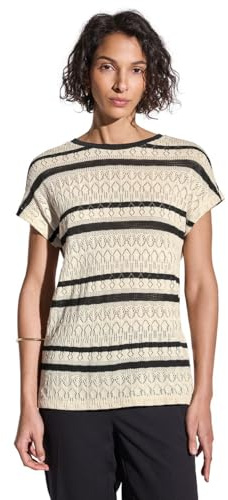 Street One Damen Ajour Shirt mit Streifen