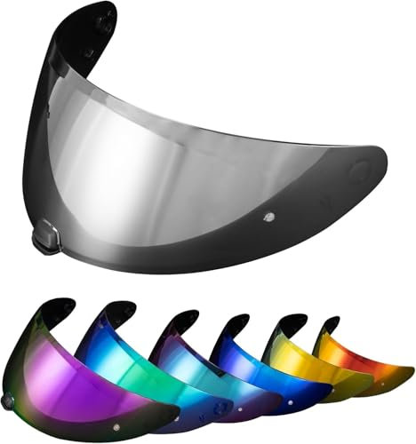 PSLER Helm Visier Verspiegelt für HJC i70 i10 HJ-31,Helmvisier Getöntes Visier Motorradhelm Zubehör Ersatz(Silber)