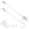 Gate Hook and Eye Latch,White Door Latches for Internal Door Lock Wooden Gates Bathroom Window Patio Security Cabin Hook Lock Heavy Duty Gate Latch(8inch 2pcs)