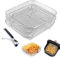 Air Fryer Racks Freidora de aire caliente, accesorios de 3 capas, cestas apilables para Airfryer 304, parrilla de acero inoxidable, freidora de aire caliente, sartén para barbacoa Cosori Ninja (20 x