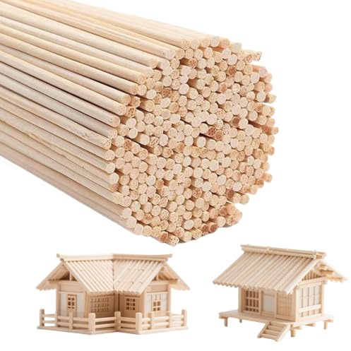 Zuckerwatte Stäbe, 140 Pcs Holzstäbchen, Rundholz Holzstäbe 30cm, Holzstäbe Zum Basteln, 30 cm X 3 mm, für Kandiszucker Sticks, Zuckerwatte, DIY Geschenke, Arts Craft Basteln Dekoration