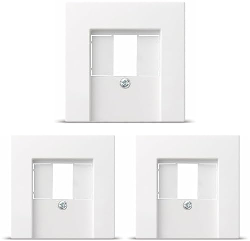 Gira 027603 TAE-Abdeckung ST55 reinweiß-glänzend, 027603 (Packung mit 3)