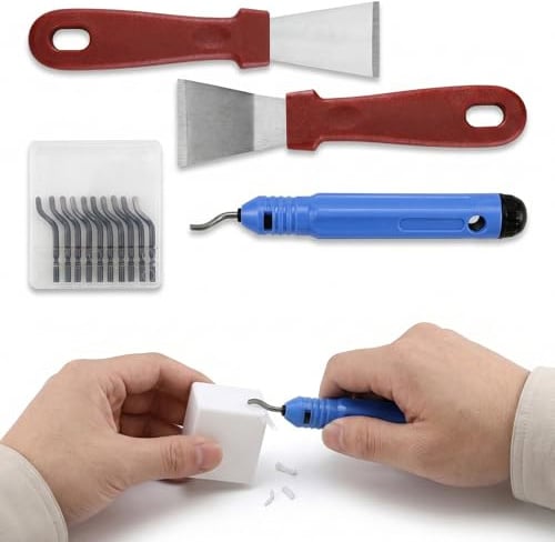 BAHME 3 Pcs Professionelles 3d Printer Drucker Spachtel Set, Edelstahl Gerader & Gebogener Kopf Druck Werkzeuge Entfernen von Modellen Langlebig 3d Drucker Bett Zubehör kunststoff spachtel