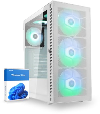 dcl24 AMD Computer Ryzen 7 5700X, AMD Radeon RX9070 16GB - 1000GB SSD, 16GB DDR4, Gaming PC mit 8x4.6 GHz, PC für Gamer mit WLAN, Computer Rechner mit Windows 11 Pro [20773]