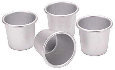 KitchenCraft Anodised Aluminium Dariole Moulds, 6.5 cm (2.5”) (Set of 4)