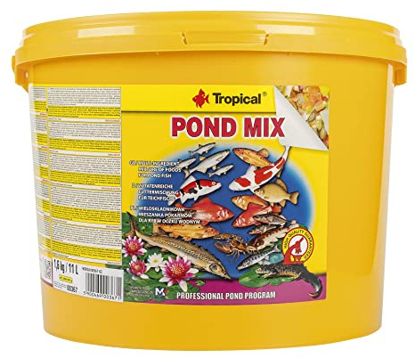 Tropical Pond Mix 11L / 1,6kg - Mischung aus Mehreren Futtersorten für die tägliche Fütterung von Teichfischen