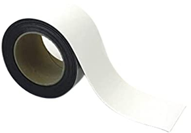 Magnetic Easy Wipe Racking Strip 70mm Wide x 10m Long - Magnetic Tape - White
