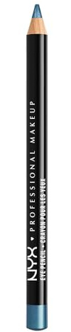 NYX Professional Makeup Eye Liner Pencil Slim Smooth Pencil 911 Satine Blue | Precision Formula, 31 Entrancing Shades, Mattes To Shimmers, Easy Application, Cruelty Free