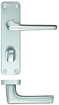 ZCA23SA Contract Aluminium Lever On Bathroom Backplate SAA From The Door Handle Store