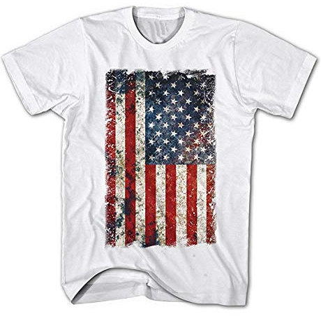 Herren T-Shirt USA Flagge Vintage Grunge Look