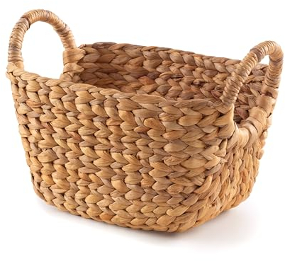 Compactor - Panier de Rangement Déco Caracas M, en Jacinthe tressée Main, Style Tropical idéal pour décoration et Organisation de la Salle de Bain, Cuisine, Armoire Chambre, Dressing, étagère Bureau