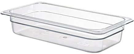 Cambro DM737 Polycarbonate 1/3 Gastronorm Pan, 65 mm | Heavy-duty commercial food storage container resists stains and odours to support professional kitchen hygiene.