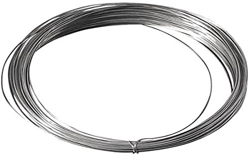 RAYHER HOBBY 2402200 Alambre Plateado con núcleo de Cobre, 1 mm de diámetro, Bolsa de 4 m
