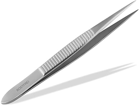 Pincette pointue Pince à épiler avec manche cannelé Inoxydable