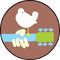 INDIGOS UG Aufkleber Autoaufkleber JDM Die Hart - Woodstock Round Bumper Sticker Peace Love Soul 114mmX114mm