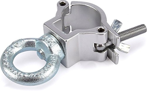 Riggatec Halbschelle - Halfcoupler klein silber m. Öse bis 75 kg (32-35mm)