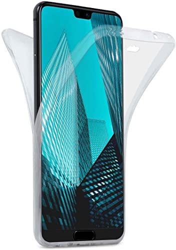 moex Funda Doble Compatible con Huawei P20 Pro Funda de Silicona Transparente con protección Completa de 360 Grados, Funda Protectora Delantera y Trasera, Cristal