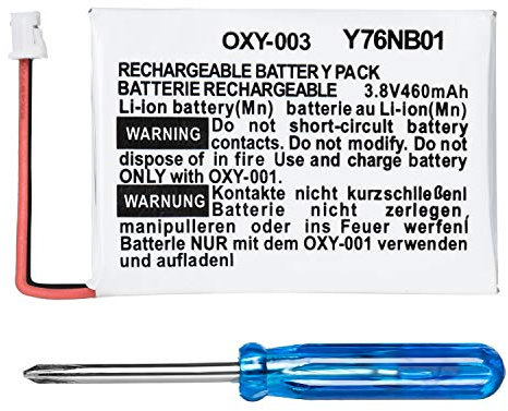 OSTENT Pack de batterie lithium-ion rechargeable 460 mAh 3.8V pour Nintendo GBM Game Boy Micro