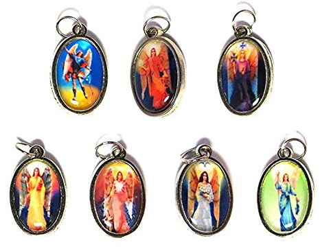Medaillen der sieben Erzengel wöchentlich, religiöses Geschenk – Karwoche – Miguel Jofiel Samuel Gabriel Raphael Uriel Zadkiell – 7 Charms Pack
