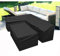 Silvotek Housse de canapé de Jardin en Forme de L - Housse de Protection Salon de Jardin en Forme de L avec Cordons de Serrage en Bas,210D bache Salon de Jardin en Forme de L