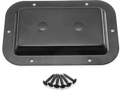DGZZI Black Dual 1/4 Jack Plate with Screw for Guitar Speaker Cabinet