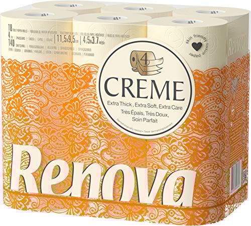 Renova Toilettenpapier Creme – 18 Rollen