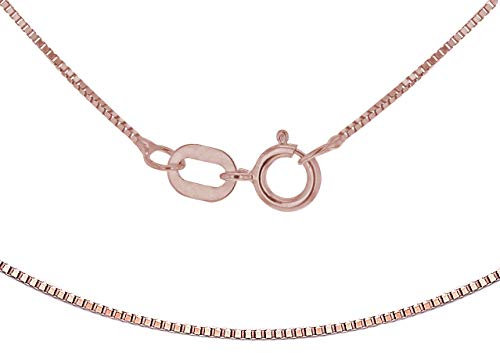 CARISSIMA Women's 9ct Rose Gold Gold 9 Venetian Box Chain 46cm/18' Necklace