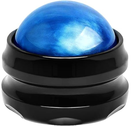 Massage Ball, WOVTE Lacrosse Ball, Self Massage Tool for Sore Muscles, Shoulders, Neck, Back, Foot, Body, Deep Tissue, Trigger Point, Muscle Knots, Yoga and Myofascial Release (Blue)