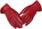 ZLUXURQ Gants en cuir d'agneau véritable doux rouge pour femmes avec écran tactile pour temps froid doublés en cachemire