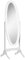 HOMCOM Miroir à Pied Ovale Style Shabby Chic Inclinaison réglable dim. 48L x 46l x 147H cm MDF Blanc
