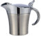 Spetebo Thermo Sauciere aus Edelstahl - 400 ml - Isolier Servier Kanne doppelwandig - Saucen Soßen Dressing Milch Kännchen Schüssel Krug silber mit Deckel