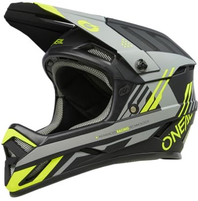 O'NEAL | Mountainbike-Helm | MTB Downhill | Robustes ABS, Ventilationsöffnungen für Luftstrom & Kühlung, ABS Außenschale | Backflip Helmet Strike V.23 | Erwachsene | Schwarz Neon-Gelb | XL