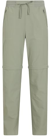 Mountain Warehouse Explorer Womens Zip-Off Trousers - Lightweight, Convertible Bottoms with Lots of Pockets - for Spring Summer, Walking, Hiking, Outdoors & Trekking Light Khaki Women's Size 8