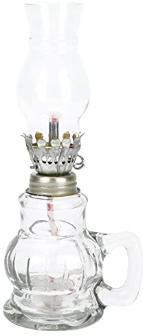 DOITOOL Glas Öllampe mit Docht Retro Glasöllaterne Kerosinlampe Antike Öllampe Haushalt Lampe Nachtlicht Desktop Zimmer Dekoration Foto Requisiten