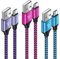 USB C Cable [3 Pack 0.9M/0.9M/1.8M ] USB Type C Charger Cable Fast Charging Lead Nylon Braided Phone Charger Cable Samsung Galaxy S24 A15 A55 S23 S22 S21 S10 S9 A13 A33 A14 A54,Google Pixel,iPhone 15