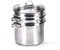 Moneta Pastaiola Allegro Inox 24 cm 7 litri, con doppio cestello, scolapasta e cestello vapore. Per tutti i fuochi, compresa induzione., A01A167502
