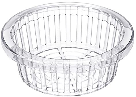 PATIKIL 10 Pulgadas Jardín Malla Copa, Redondo Ranurado Plástico Red Olla Cesta para Hogar Vegetal Flor Plantar, Transparente