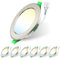 ALUSSO LIGHTING 7W LED Einbaustrahler 230V,Einbaustrahler Led Dimmbar,Deckenspots 550 Lumen,3CCT 3000K 4000K 6500K Einstellbar Einbauleuchten,IP44 Deckenstrahler für Badezimmer,Küche, 6er Set,Nickel