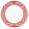 PIP STUDIO 51001345 Royal Stripes Frühstücksteller dark pink 21 cm (1 Stück)