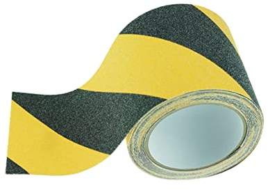 PROPFE 2 Rollen Warnung, Vorsicht, hohe Stufen, PVC-Traktion, gelbe Gefahrentreppen, Nicht gestreift, polieren, stumpfes Klebeband, Rohre, Rutsche, selbstklebend für cm x m Sicherheit