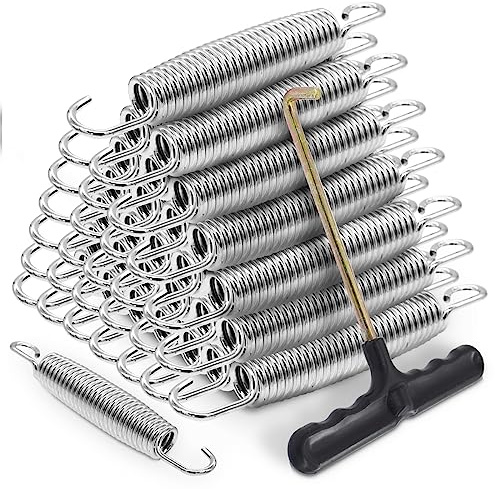 72 Pieces Trampoline Springs Replacement with T-Hook Heavy Duty Stainless Steel Trampoline Springs